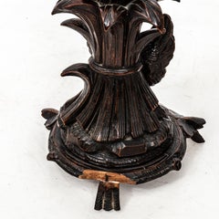 Pair of Black Forrest Style Crystal and Wood Flower Vases