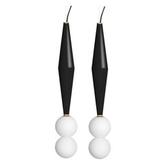 Pair of Black Gamma C Lamp by Mason Editions
