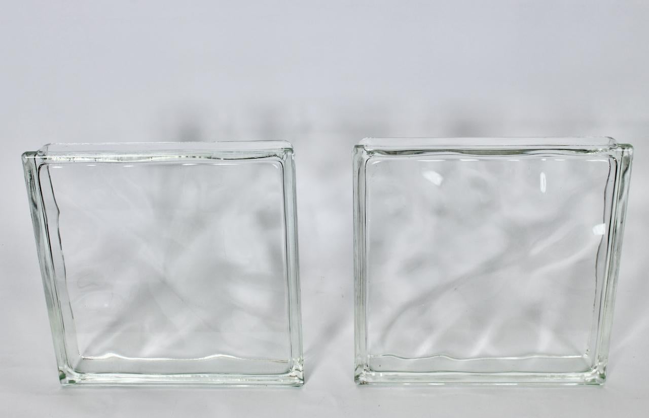 Paar Beistelltische aus Eisblockglas und schwarzem Eisen, Couchtische, ca. 1970 im Angebot 5