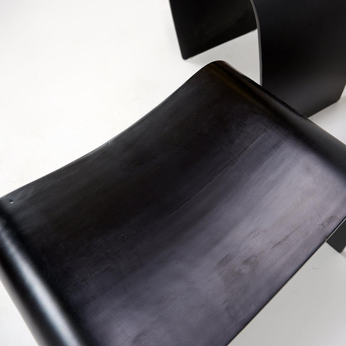 Pair of black Jørgen Møller M-Stools - Circa early-21st century, 2000s 1
