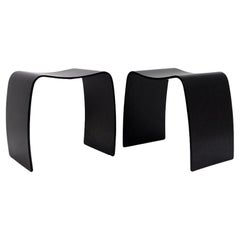 Pair of black Jørgen Møller M-Stools - Circa early-21st century, 2000s