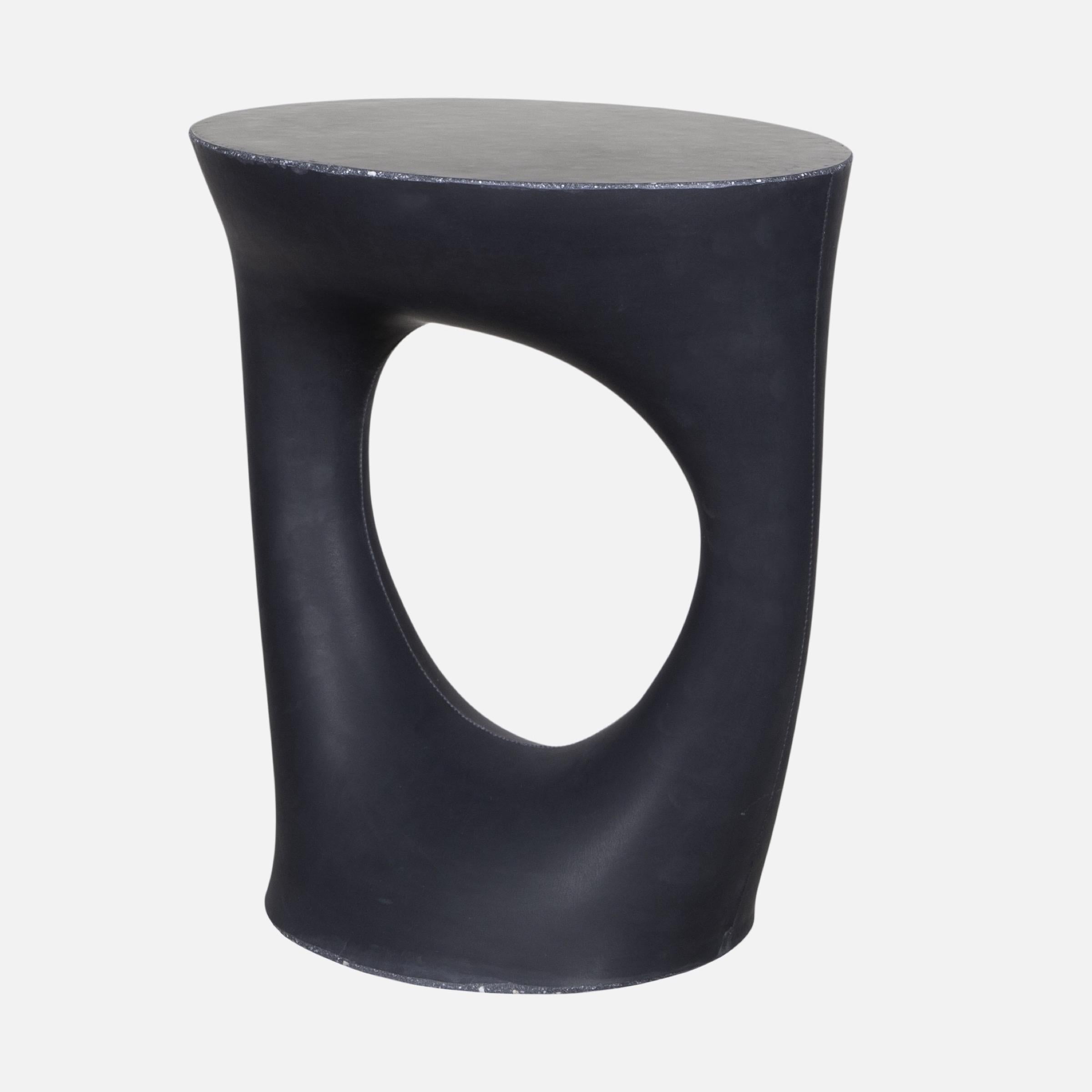 Modern Pair of Black Kreten Side Tables from Souda, Made to Order
