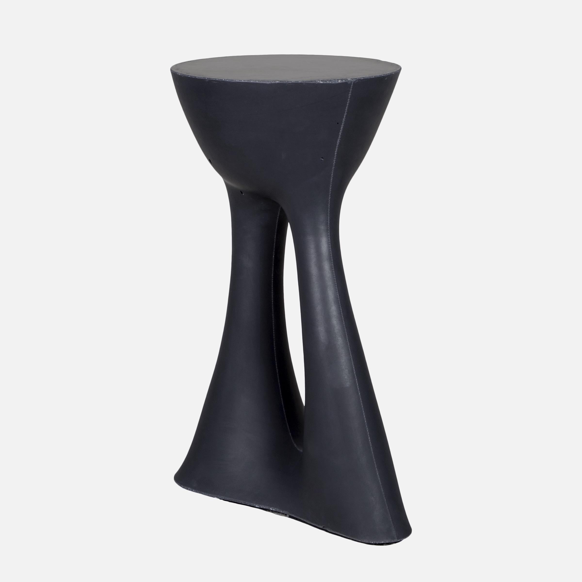 Contemporary Pair of Black Kreten Side Tables from Souda, Short, Made to Order