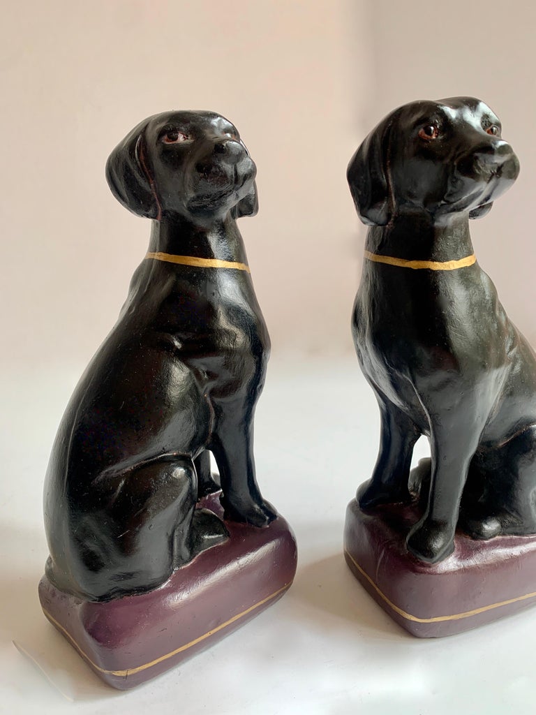 Pair of Black Labrador Retriever Bookends at 1stDibs