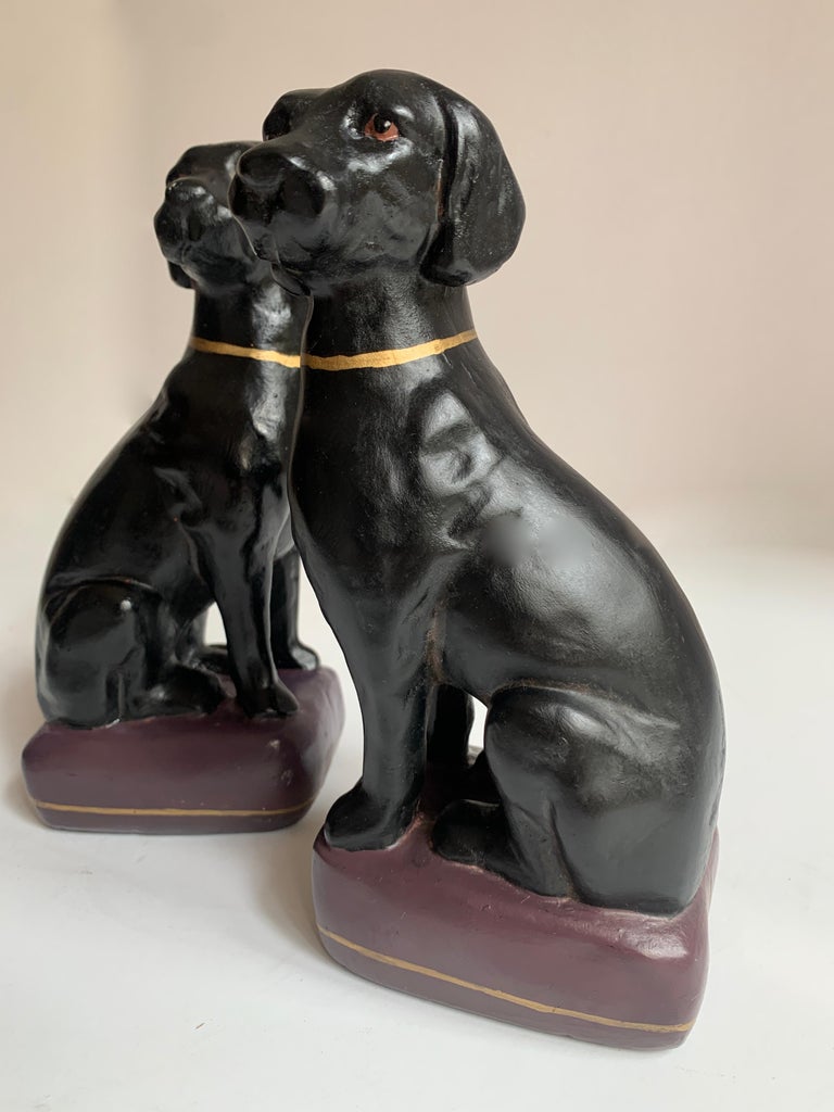 Pair of Black Labrador Retriever Bookends at 1stDibs