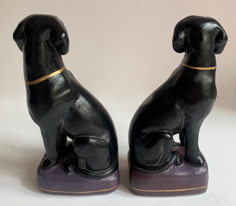 Pair of Black Labrador Retriever Bookends at 1stDibs