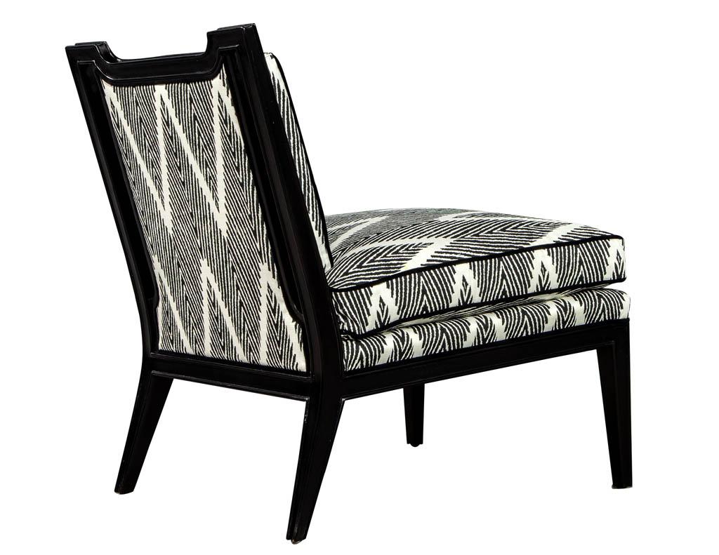 Pair of Black Lacquer Lounge Chairs 4