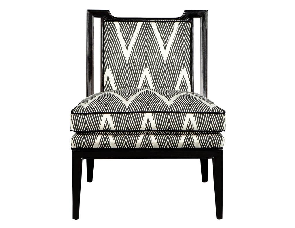 Visually stunning, these accent chairs impresses guests with its structured back, generous seat depth and unique fabric patterns. Amply padded, this piece offered outstanding comfort and support.