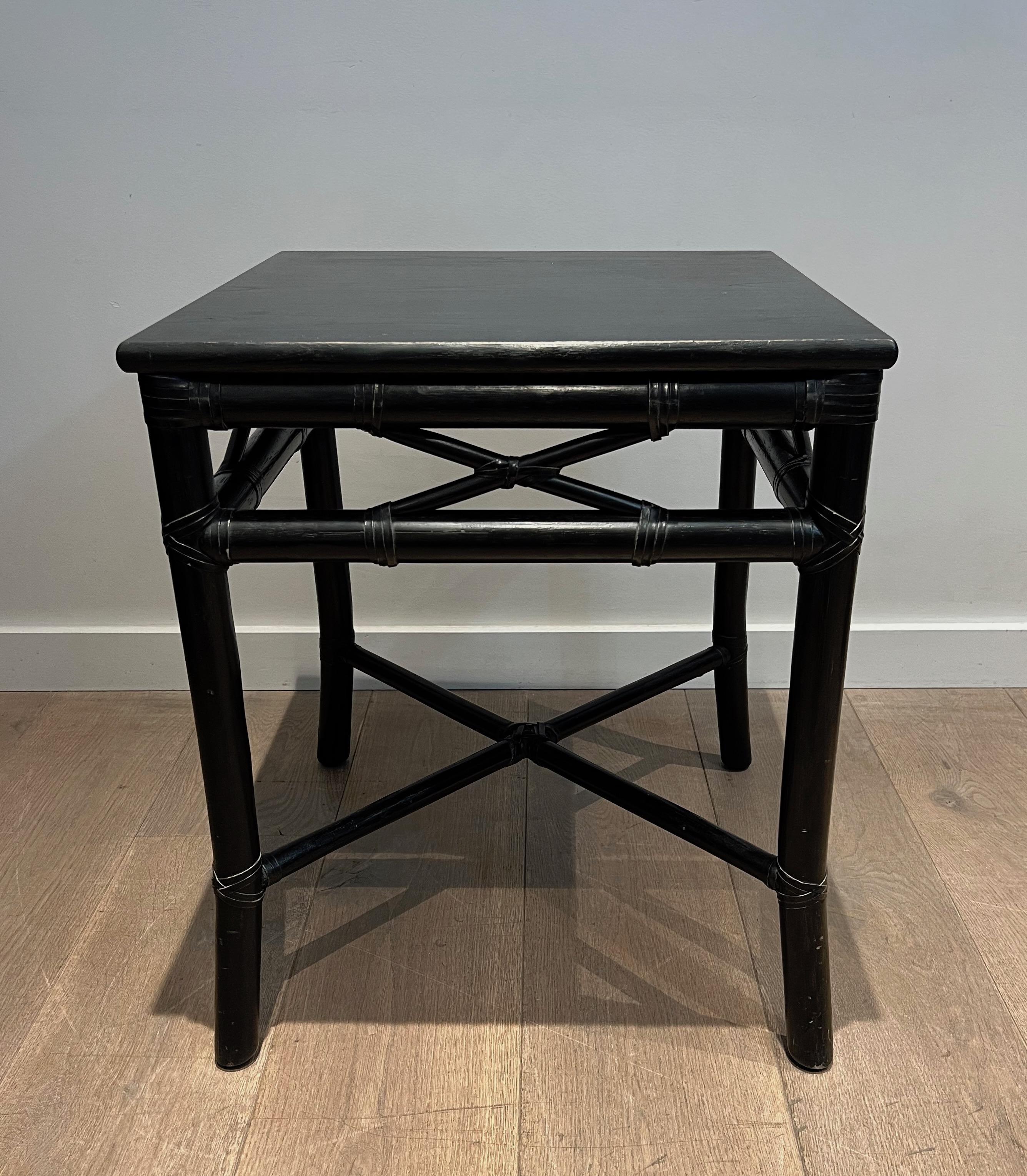 black bamboo side table