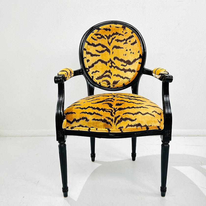 tiger print chair