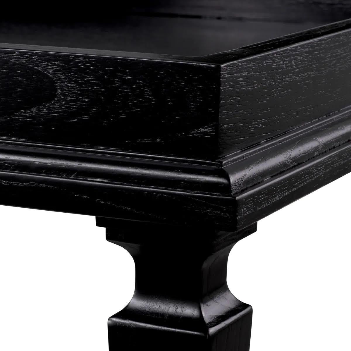 Pareja de Mesas Auxiliares de Madera Lacada en Negro, Finales de Sofá. Moderno en venta