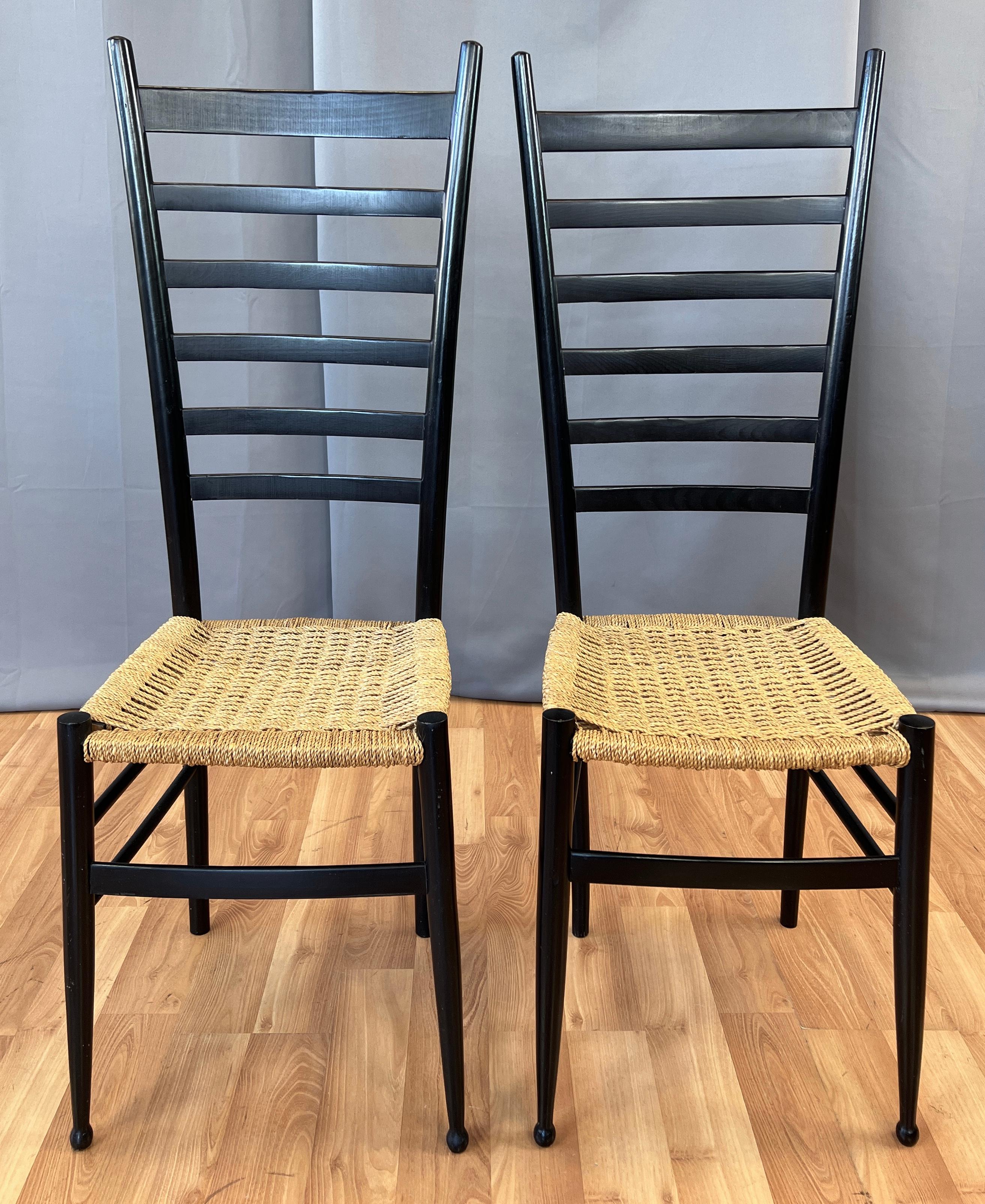 black ladderback chairs