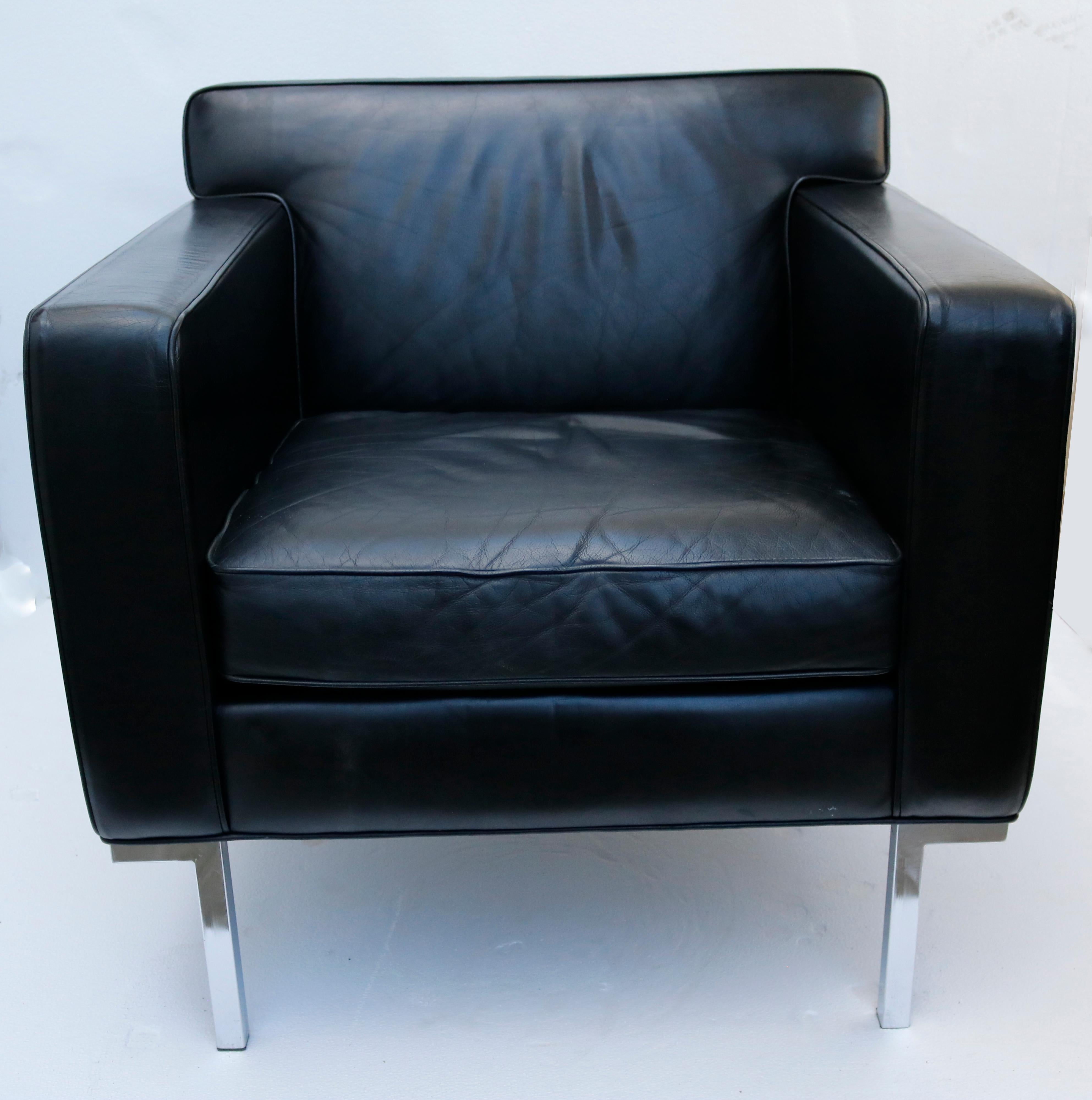 dwr leather chair