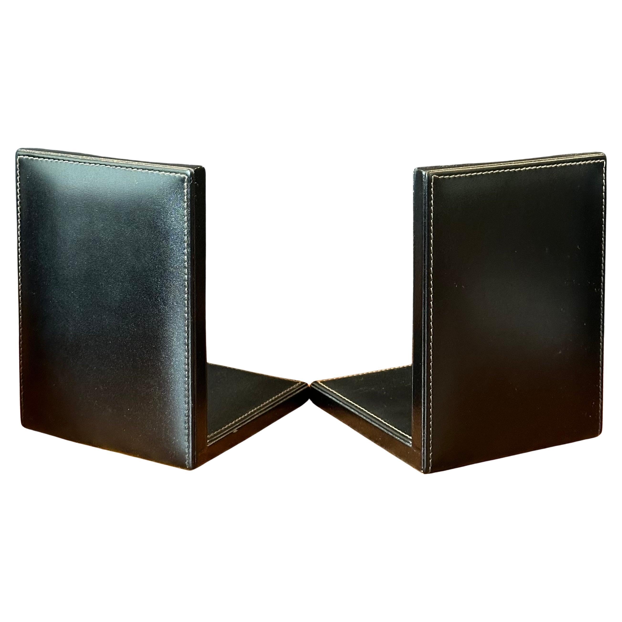 20th Century Pair of Black Leather 