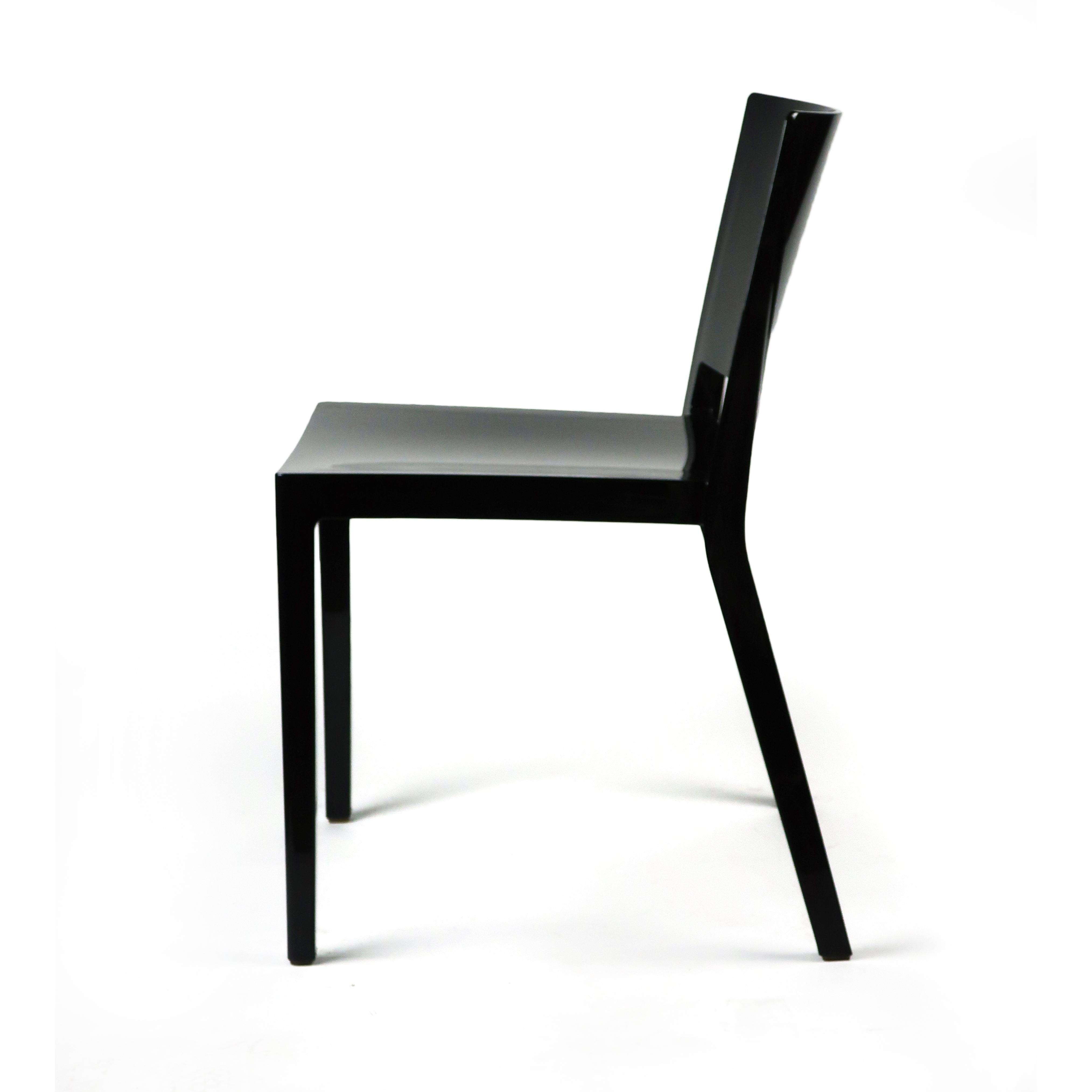 Pair of Black Lizz Chairs by Piero Lissoni & Carlo Tamborini for Kartell In Good Condition In Brooklyn, NY