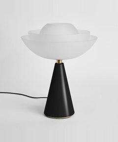 Pair of Black Lotus Table Lamps by Mason Editions