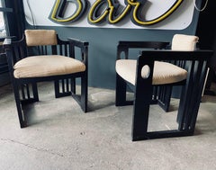 Pair of Black Lounge Chairs, Viennese Secession Style, Art Nouveau