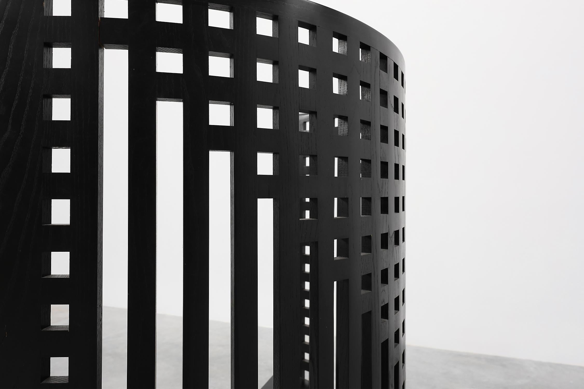 Paire de chaises Mackintosh Willow noires par Atelier International, Italie 1980 en vente 6