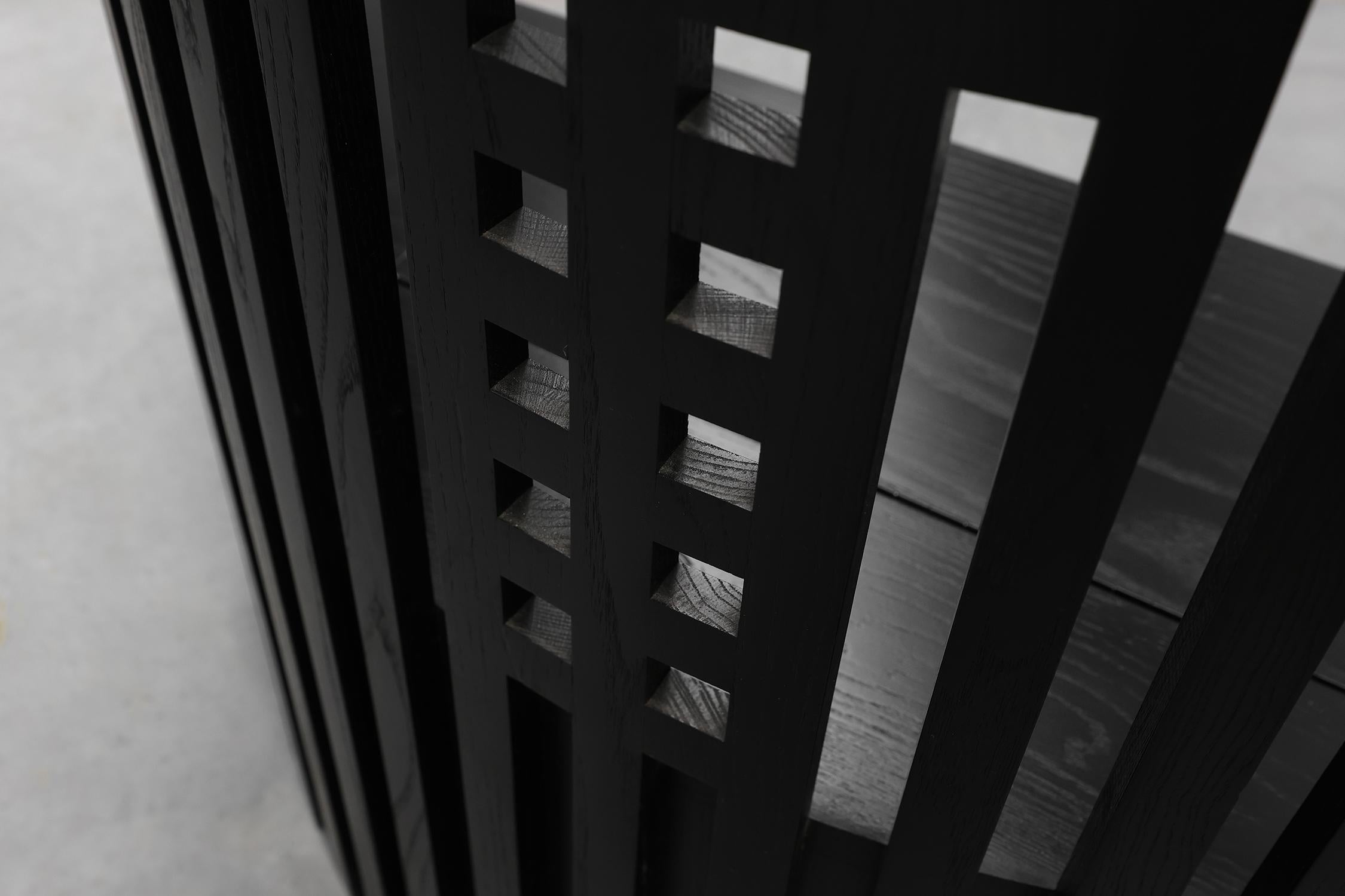Paire de chaises Mackintosh Willow noires par Atelier International, Italie 1980 en vente 11