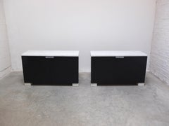 Paire d'armoires noires et marbrées d'Alfred Hendrickx pour Belform, 1970