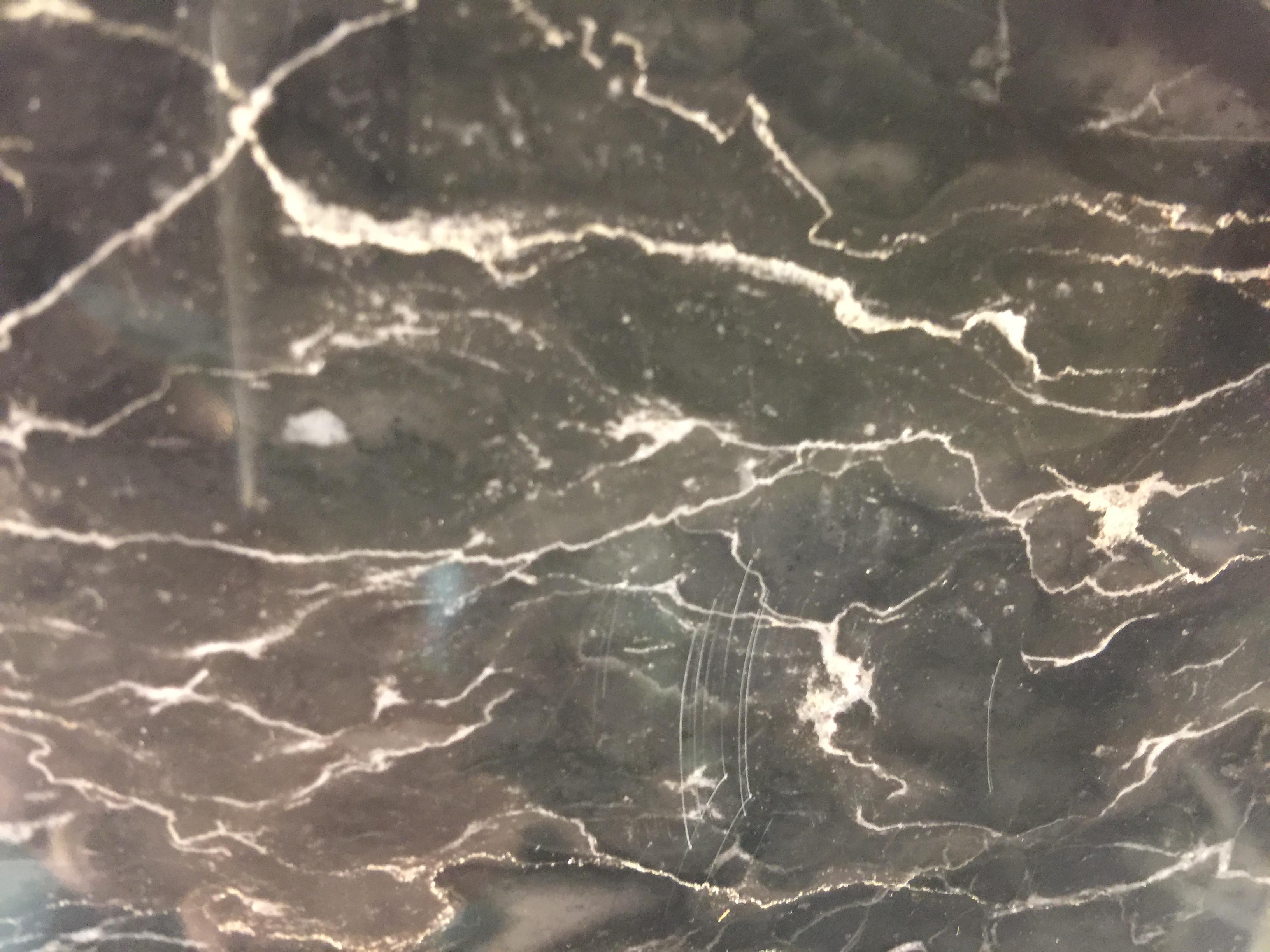 Pair of Rectangular Black Marble Lamps Designed by Nessen Lamps For Sale 2