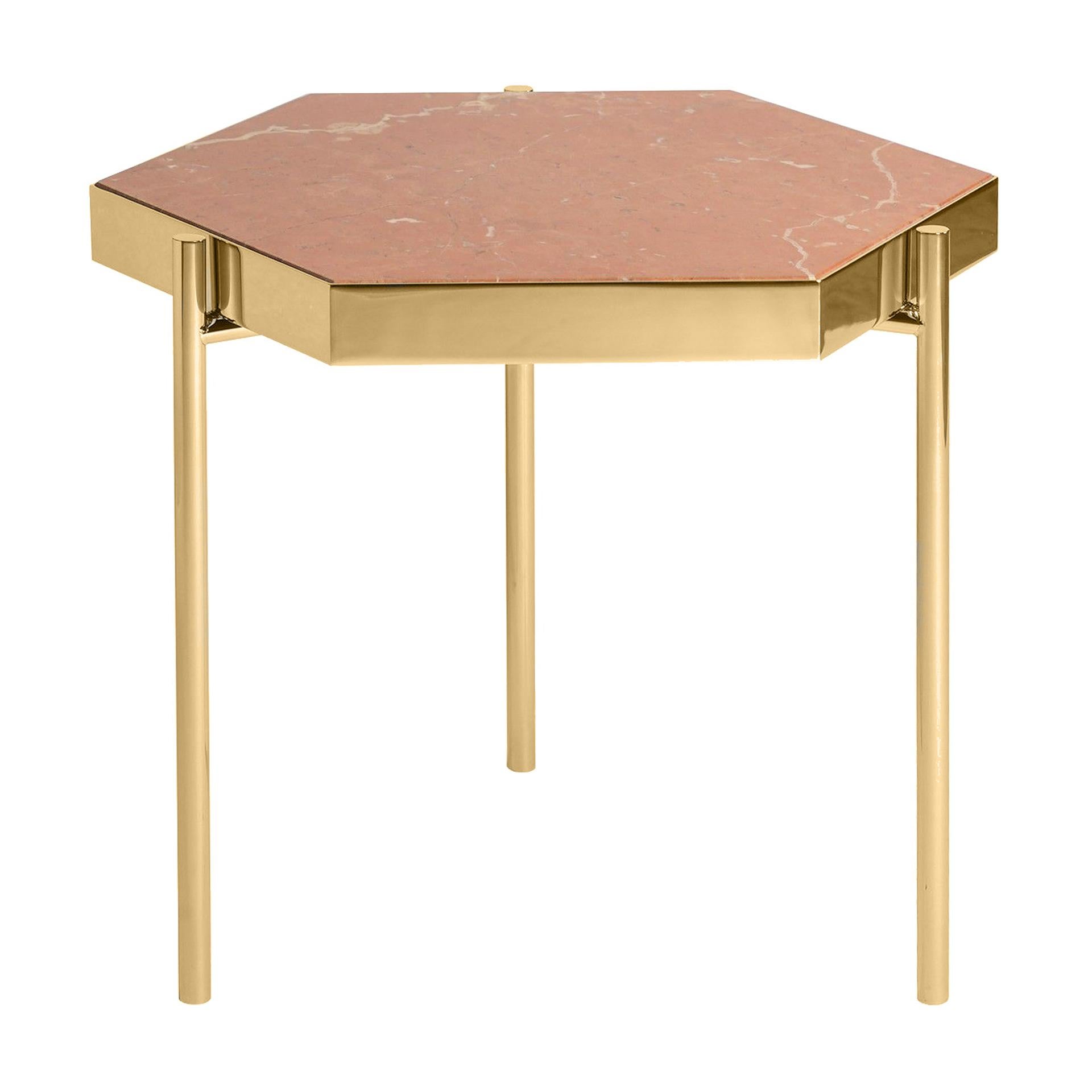 Pair of Black Marble Titanium Gold Side Tables In New Condition For Sale In Paris, FR