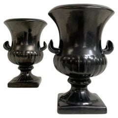 Pair of Black Medici Ceramic Vases by Robert Wilson, c. 1960, United Kingdom.