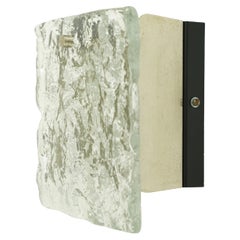 Pair of black metal and chrome Kalmar sconces, Austria 1960