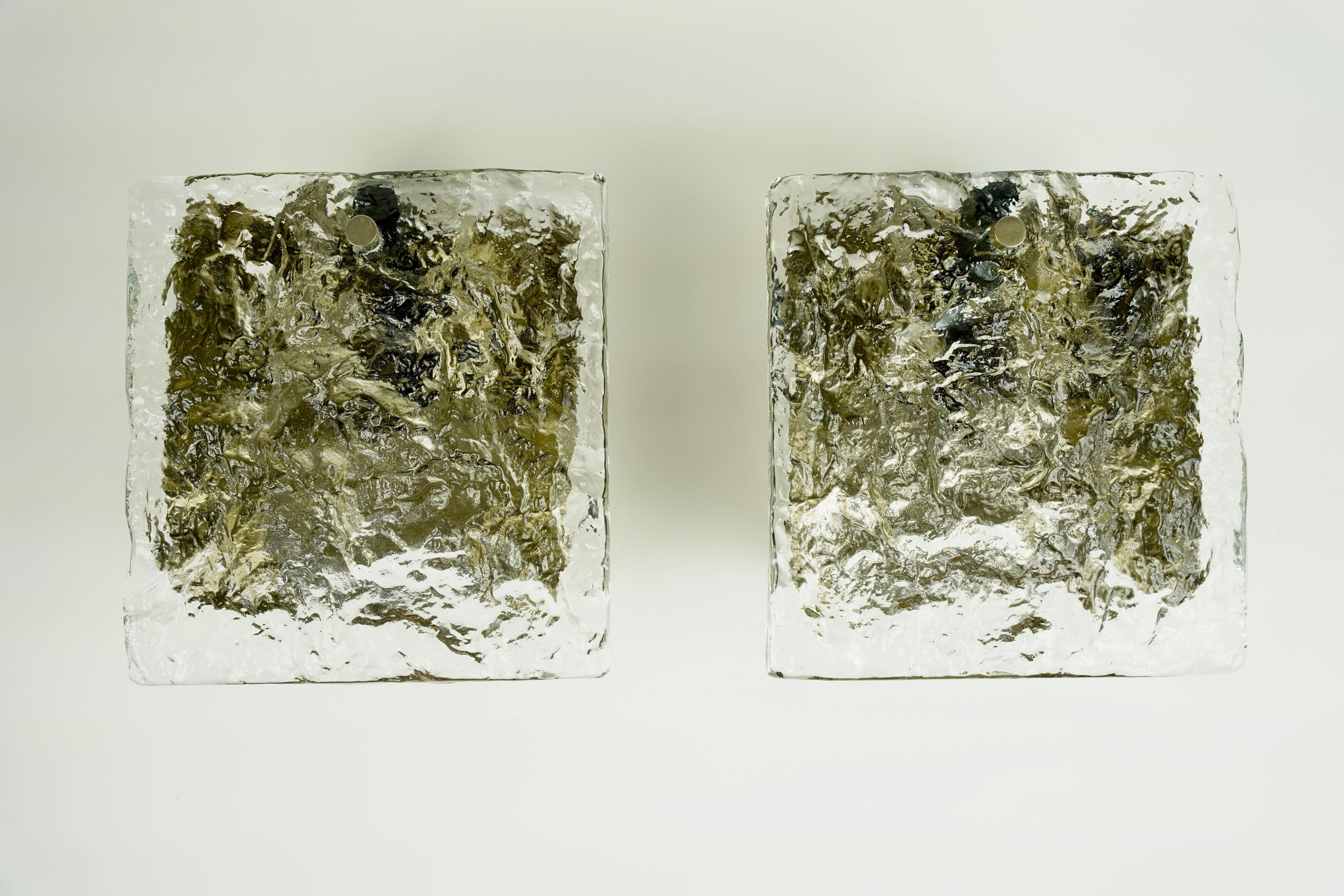 Mid-Century Modern Pair of black metal and chrome Kalmar sconces, Austria 1960 For Sale
