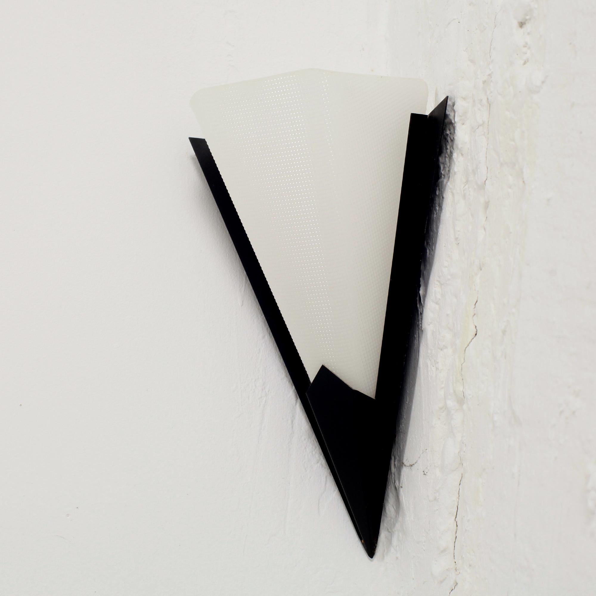 Pair of Black Metal French Wall Lights By Disderot  France 1960 In Good Condition For Sale In Saint  Ouen, FR