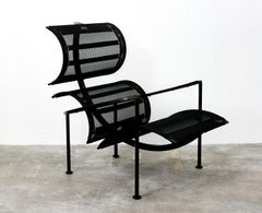 Pair of Black Metal "Signora Chan" Armchairs by Carlo Forcolini, Alias, 1989