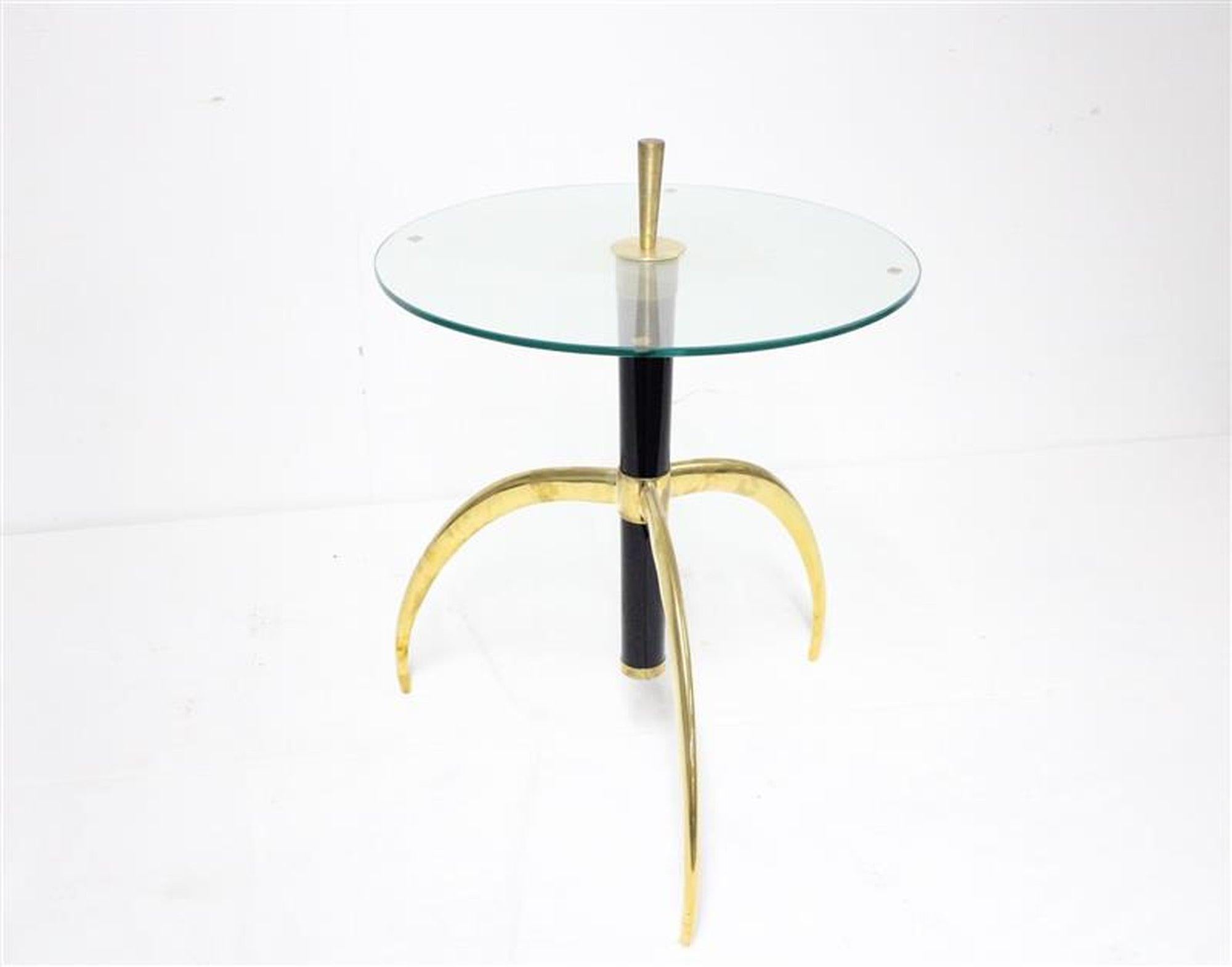 Italian Pair of Black Murano Glass Tables
