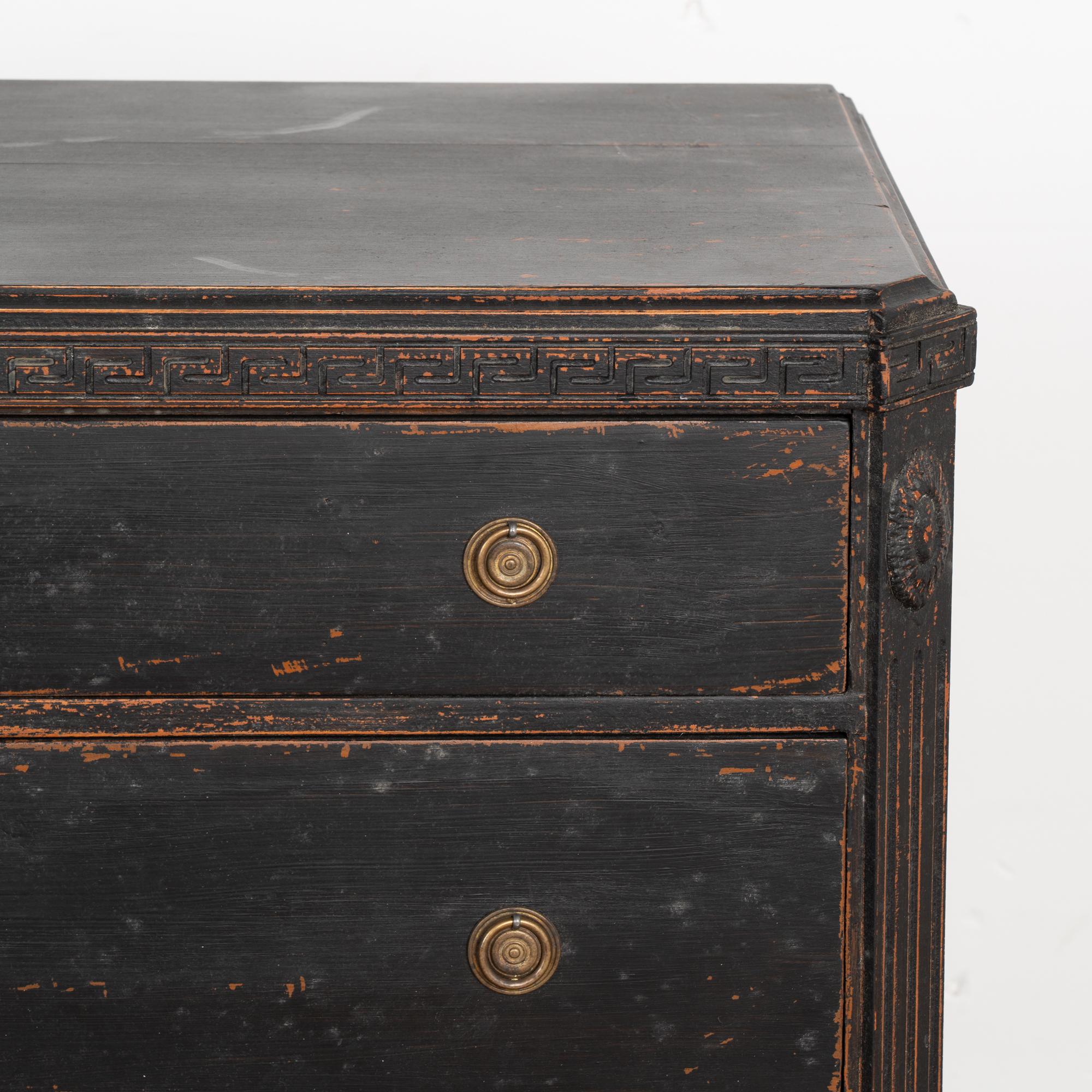 Pair of Black Pine Chest of Drawers, Sweden circa 1860-80 2