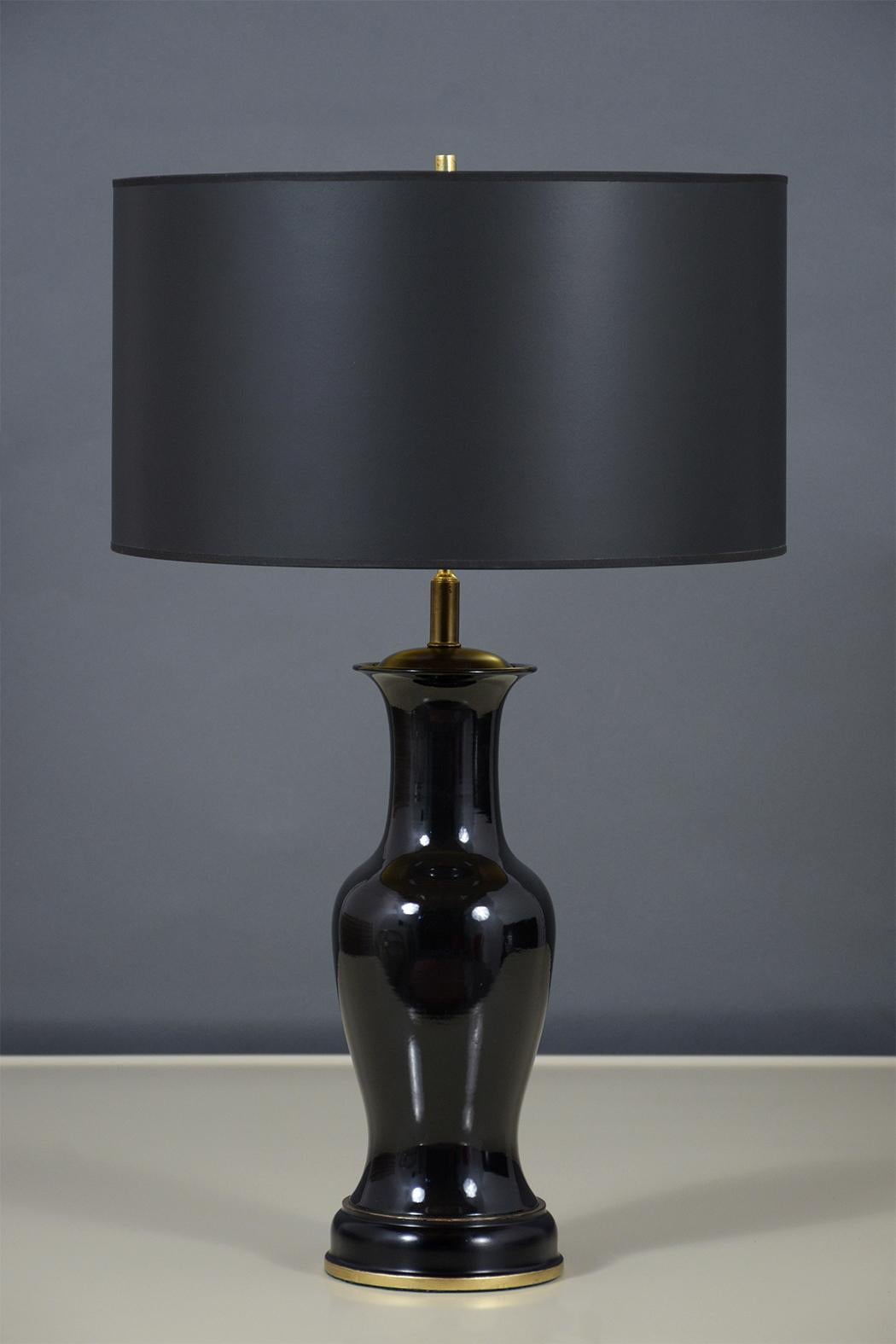 black porcelain lamp