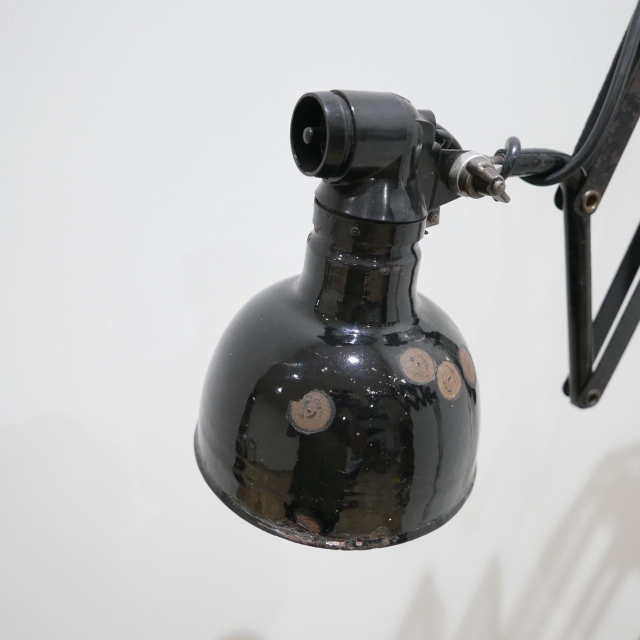 Metal Pair of Black Rademacher Industrial Scissor Lamps