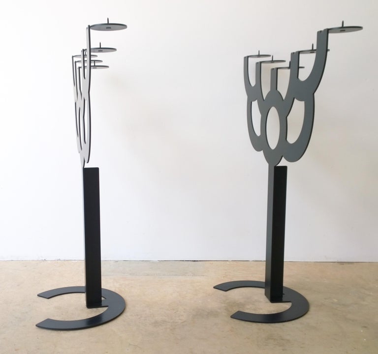 Pair of Black Roderick Vos for Moooi Big Bold Floor Black Metal