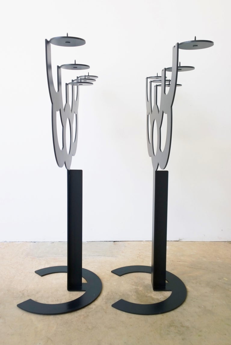 Pair of Black Roderick Vos for Moooi Big Bold Floor Black Metal