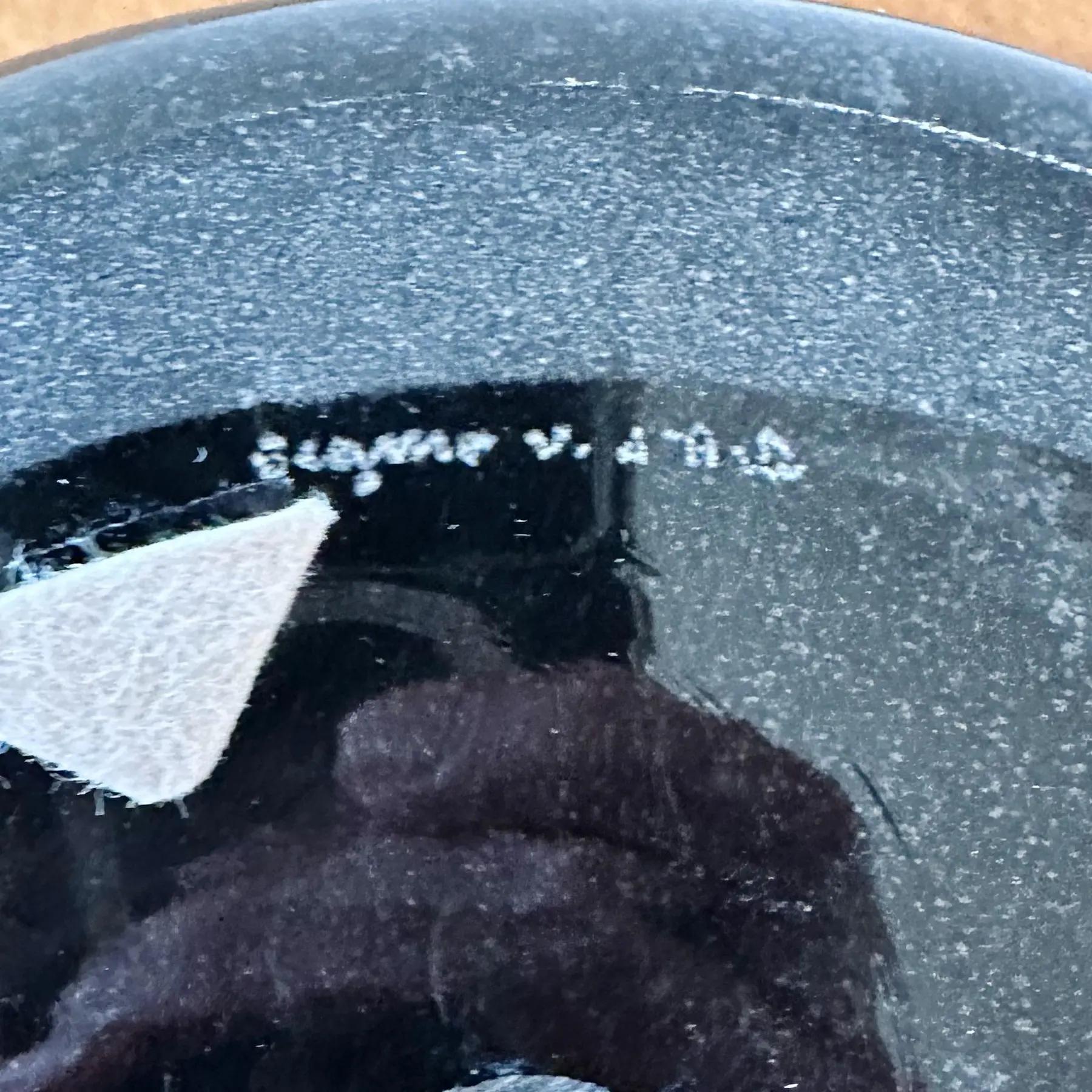 Coppia di vasi in vetro nero Seguso Scavo Murano anni '80 in vendita 3