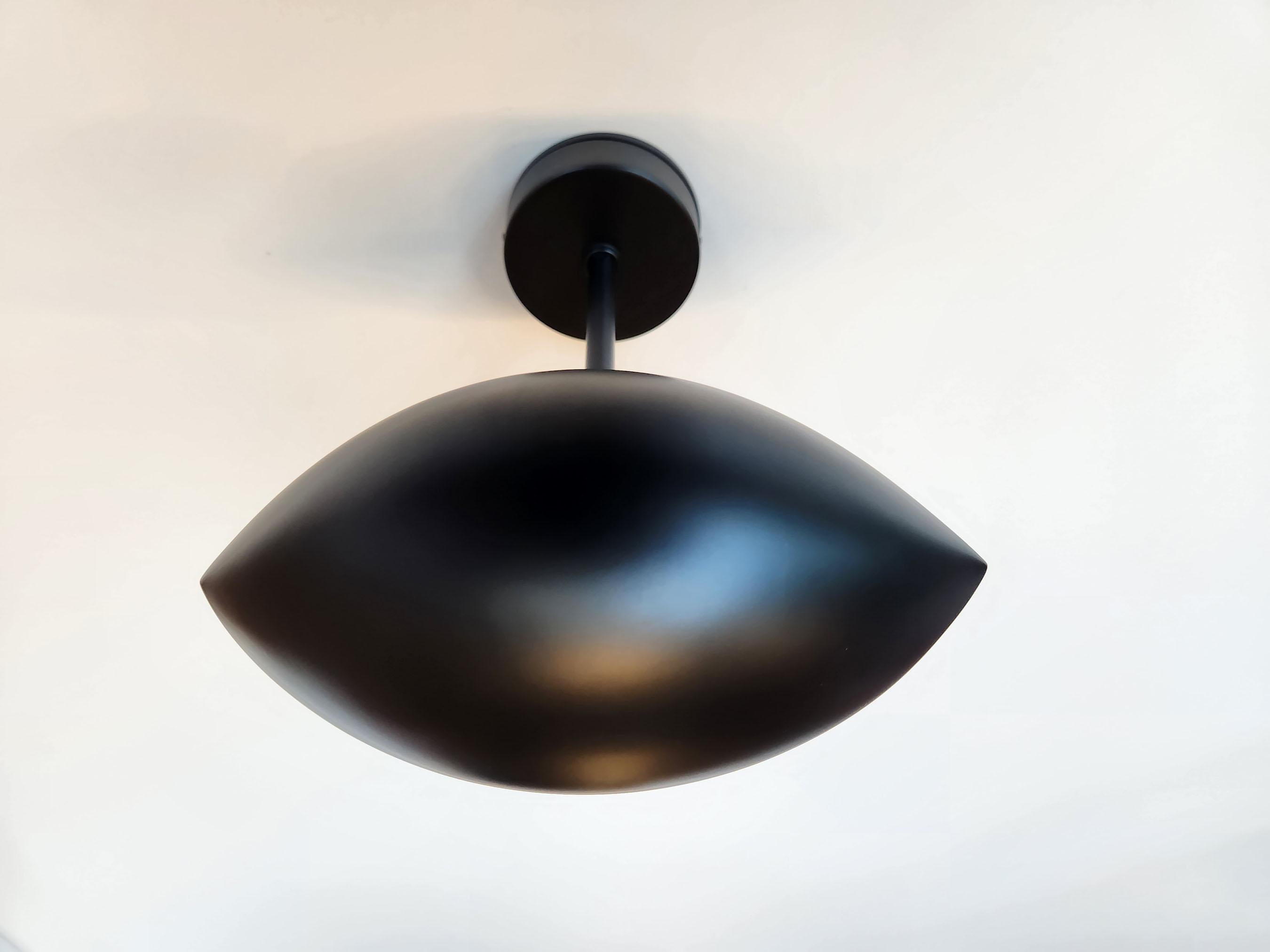 Contemporary Serge Mouille - Pair of Eye Sconces in Black For Sale