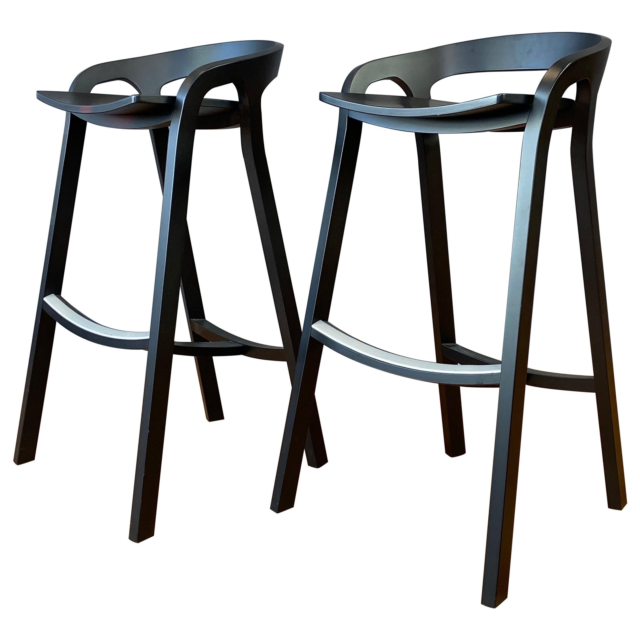 Pair of Black "She Said" Stools, Nitzan Cohen for Mattiazzi, Italy For Sale  at 1stDibs | fiberglass bar stools, mattiazzi stool
