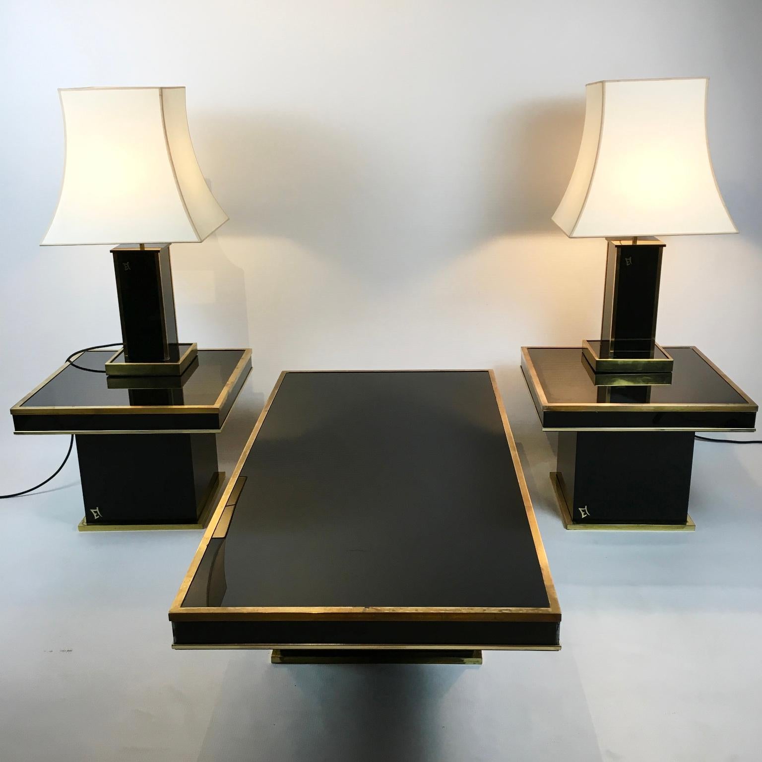 1970s Eric Maville Pair of Side Tables for Maison Romeo France 2