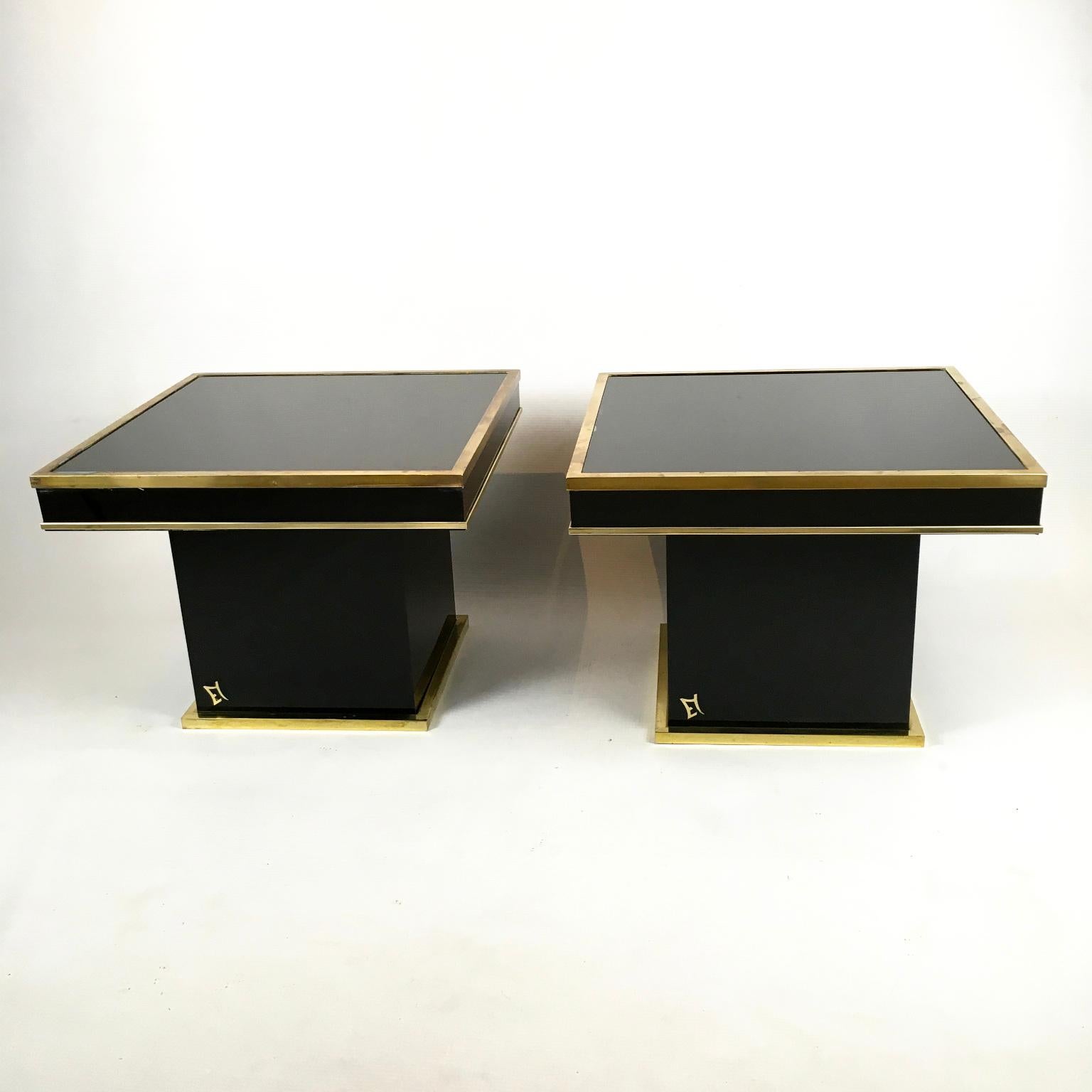 1970s Eric Maville Pair of Side Tables for Maison Romeo France In Good Condition In London, GB