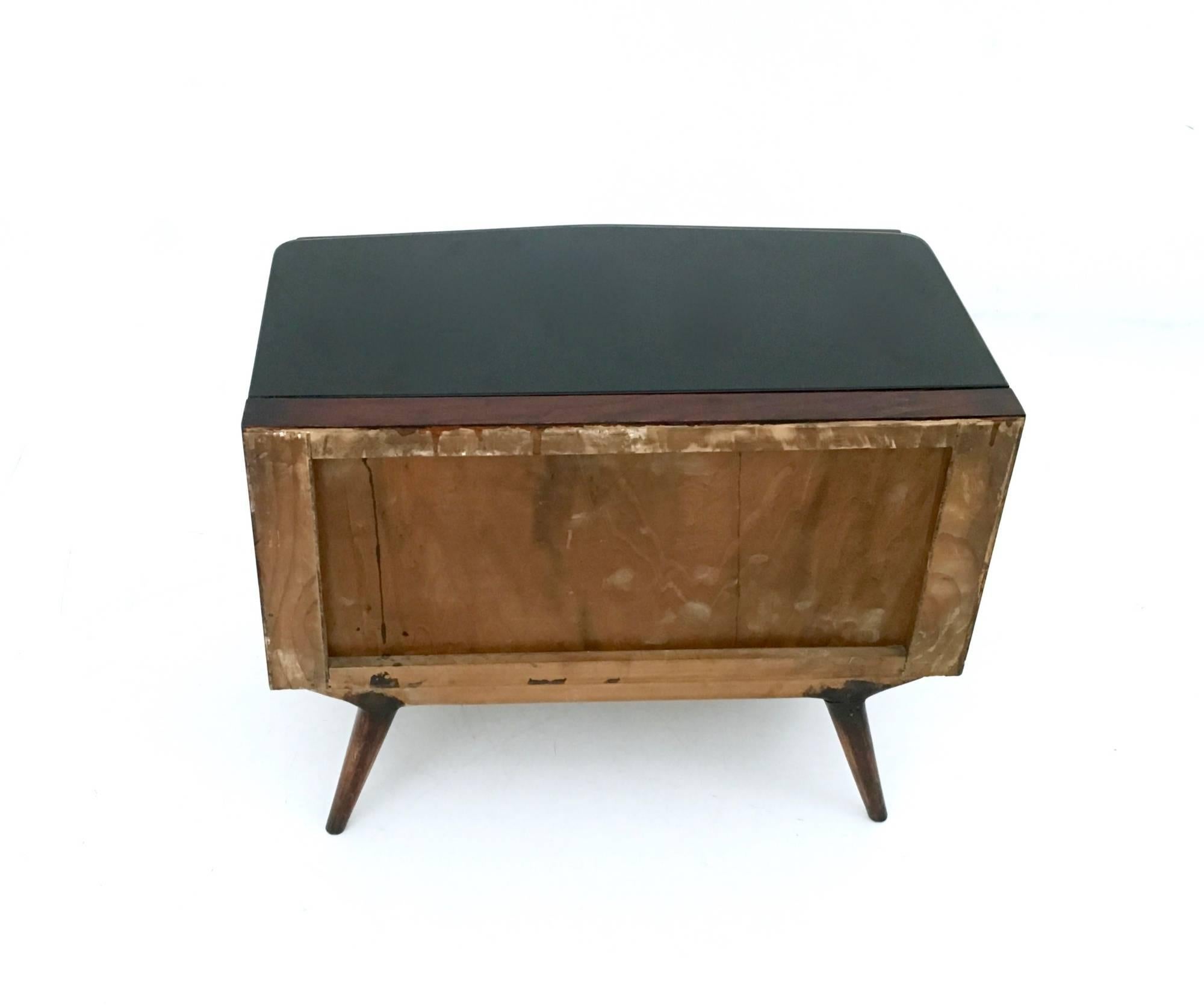 Pair of Black Walnut and Ebonized Wood Nightstands in the style of Parisi, 1950s 1