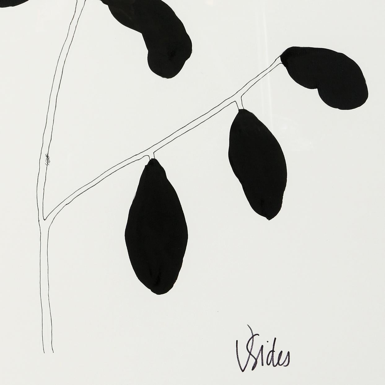 Black & White Botanical Works on Paper For Sale 2