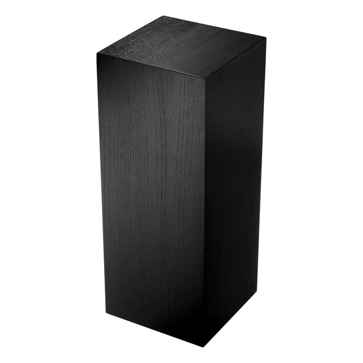 Paar schwarz Holzfurnierte Säulen, 21. Jahrhundert, Paar. (Moderne) im Angebot