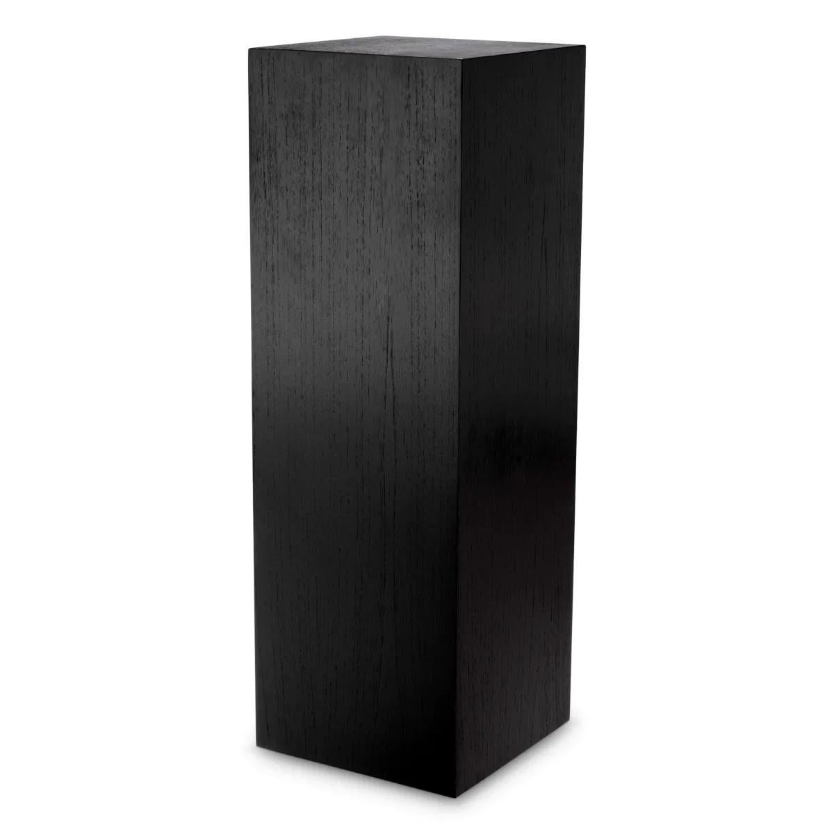 Modern Pair of Black Wood Veneered Columns, 21st Century. For Sale