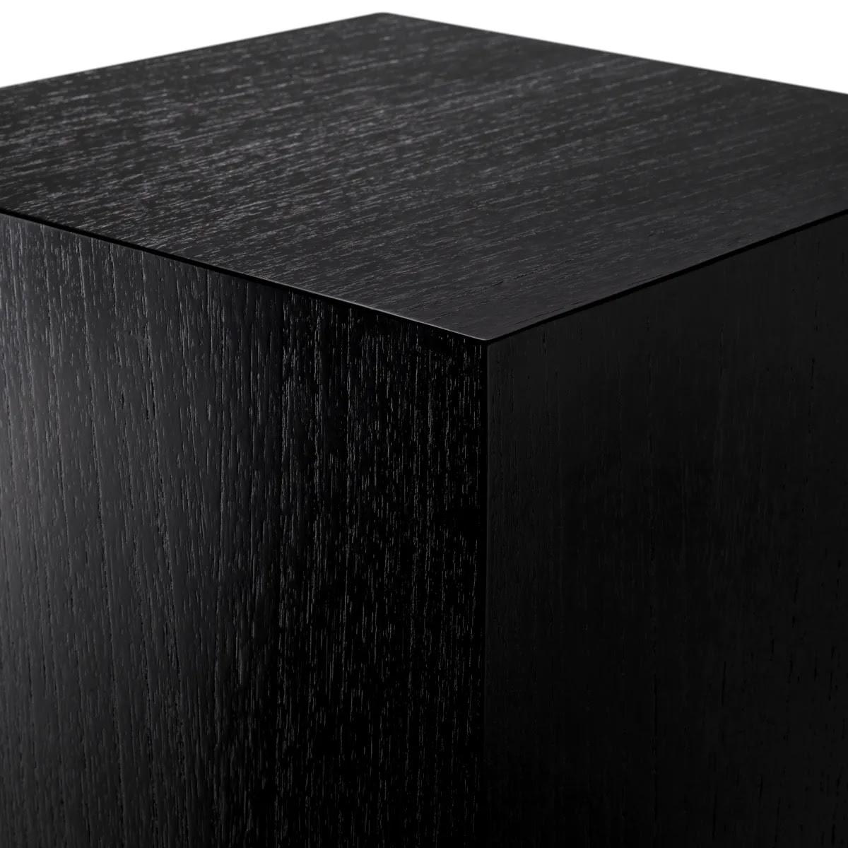 Paar schwarz Holzfurnierte Säulen, 21. Jahrhundert, Paar. (Französisch) im Angebot