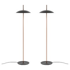 Pair of Black X Copper Signal Floor Lamp from Souda, In Stock