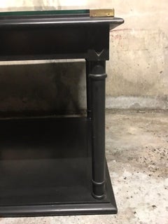 Pair of blackened wood low tables in Napoleon III style
