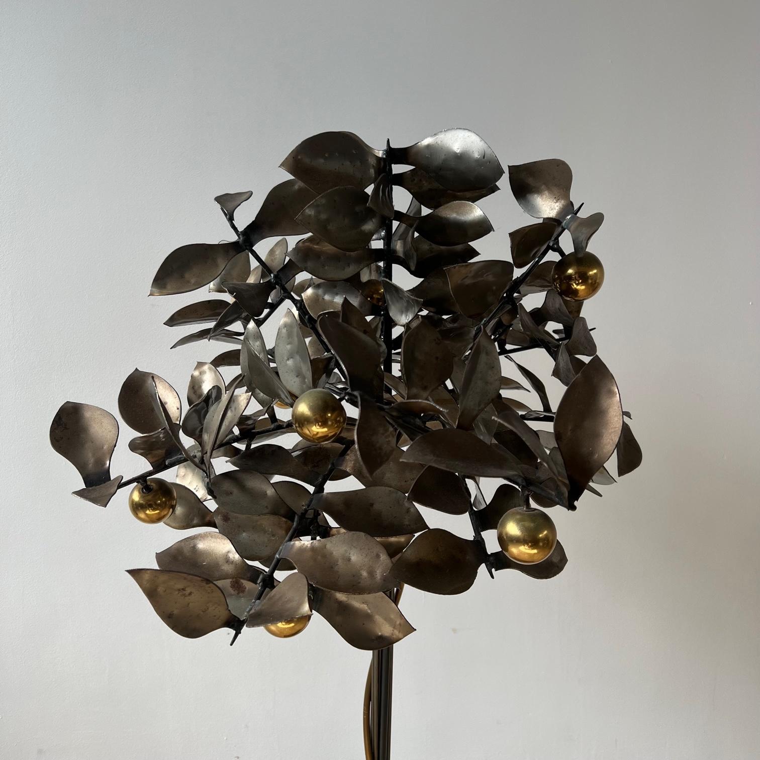 Pair of Blacksmith Made Mid-Century Steel Decorative Trees For Sale 5